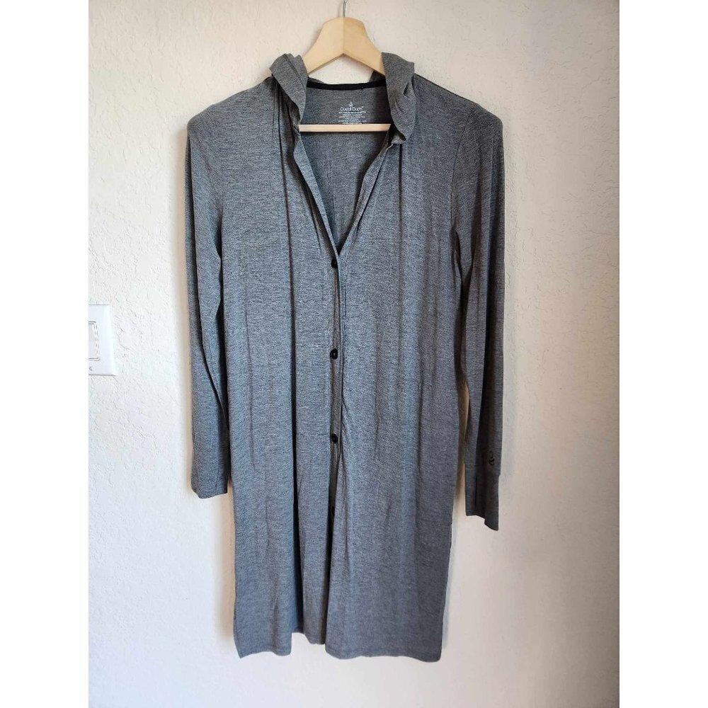 Cuddl Duds Hooded Lounge Gray‎ Dress Size Small